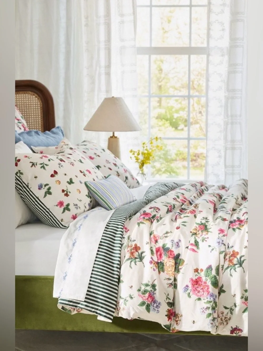 ▪️NWT Anthropologie The Printed Cotton-Slub Duvet in California King